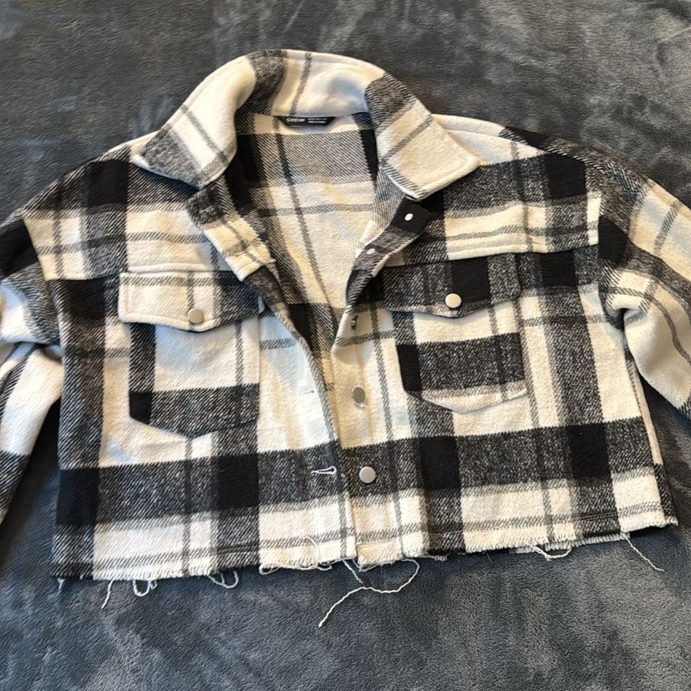 cropped plaid jacket - Picture 2 of 6